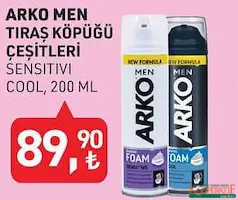 ARKO MEN TIRAŞ KÖPÜĞÜ 200 ML indirimli fiyat ARKO MEN TIRAŞ KÖPÜĞÜ 200 ML fiyat ve kampanya bilgisi